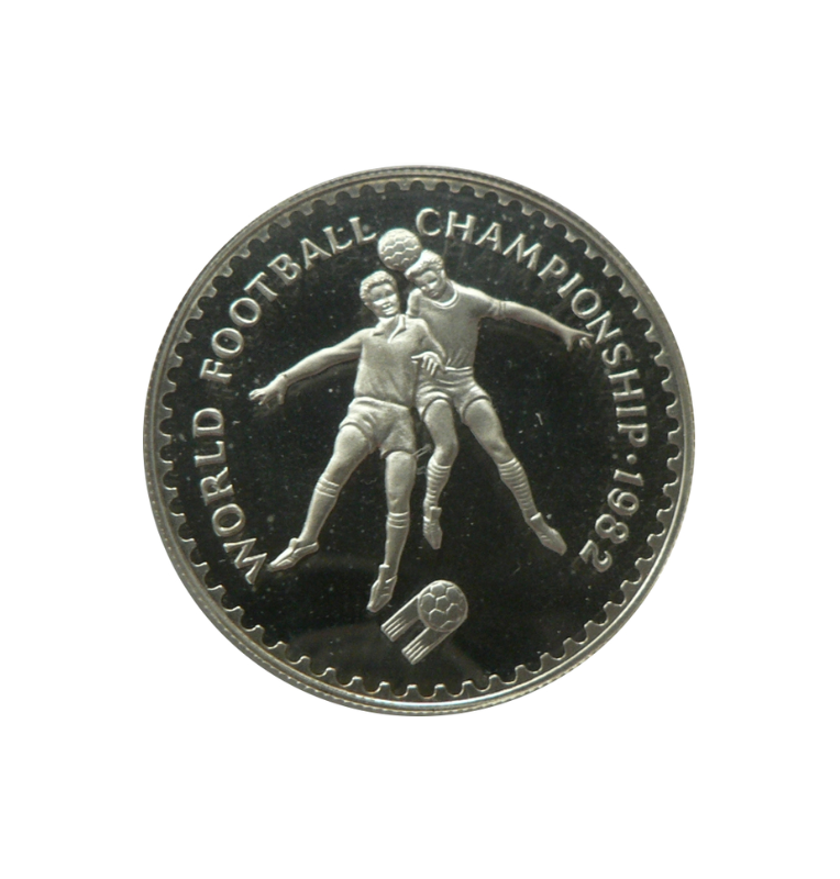 Lesoto 10 Maloti Emisión conmemorativa Copa del Mundo de 1982, España